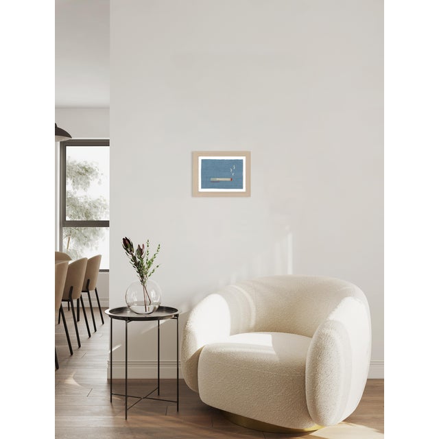 Contemporary Lorraine The Seafoam Cigarette by Willa Heart in Natural Frame, Mini Art Print For Sale - Image 3 of 4