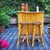 1950s Tiki Bar with Rattan and Bamboo Stools, France, 1950s, Set of 3 For Sale - Image 5 of 18