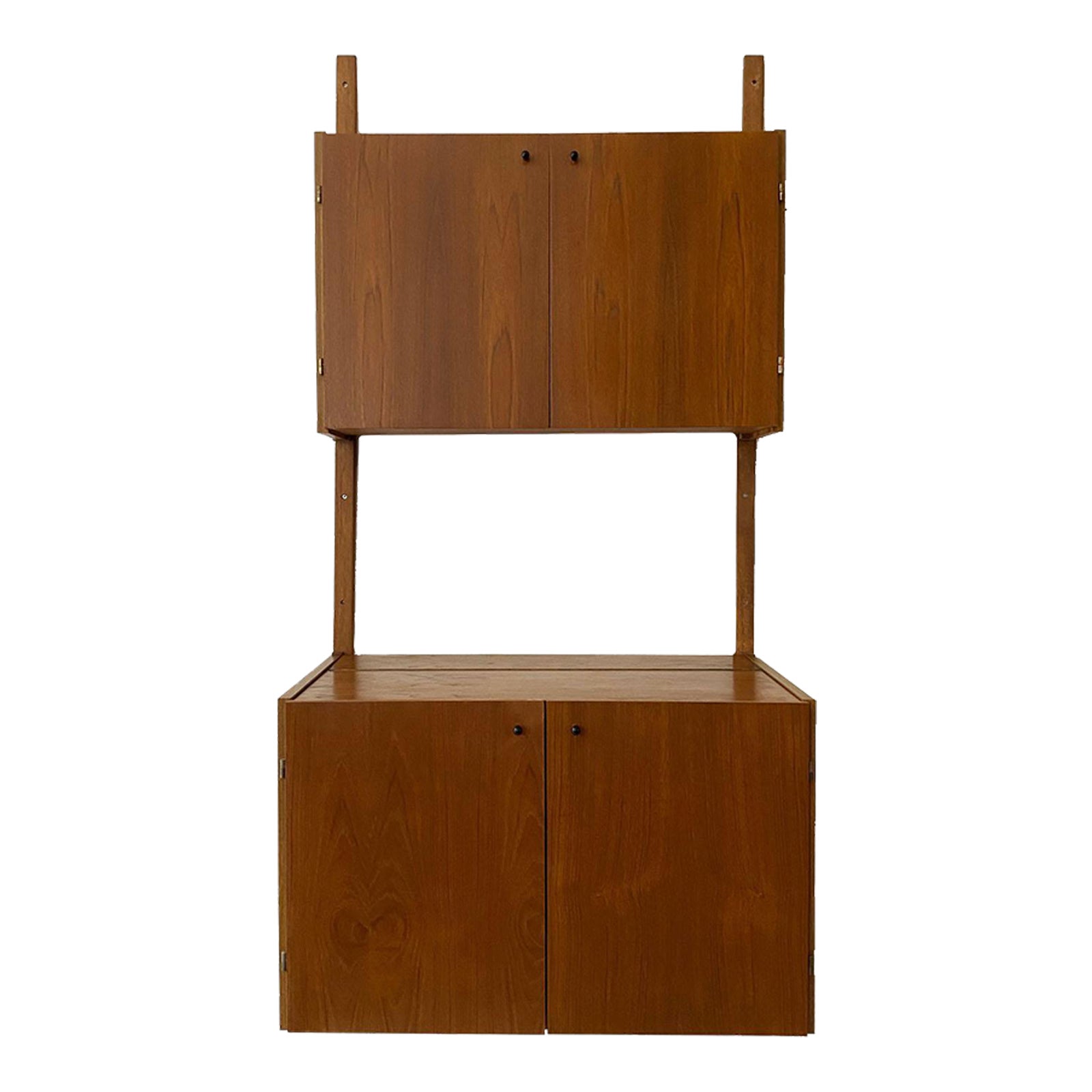 1960s Vintage Wall Mounted Teak Storage Unit Chairish