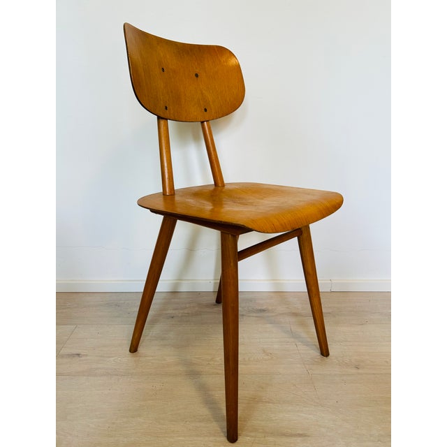 Set of School Chairs from Ton, 1960s, in Very Good conditions. Designed 1960 to 1969 This piece has an attribution mark, I...