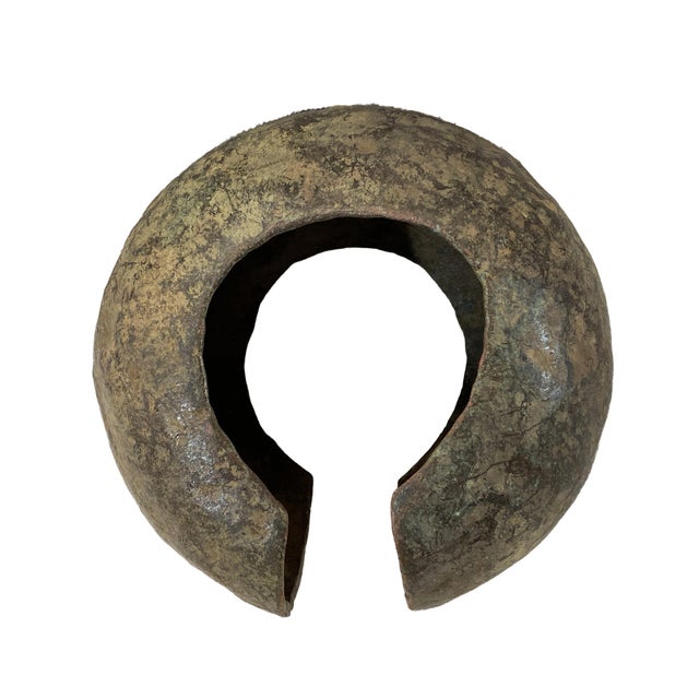 1940s Old Lg African Mbole Anklet Bracelet Trade Currency 8.5" Congo For Sale - Image 5 of 6