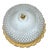 Brass and Crystal Glass Plafonier Ceiling Lamp from Glashütte Limburg, 1970s For Sale