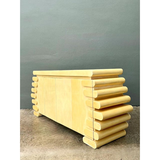 Vintage Columbian Tessellated Bone Stacked Credenza For Sale - Image 9 of 14