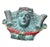 Vintage Classical Bronze & Polychrome Water Fountain Mask For Sale - Image 4 of 12