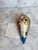 Contemporary Hand-Painted Li Bien Angel Ornament With Gold & Blue Accents in Gift Box For Sale - Image 3 of 11