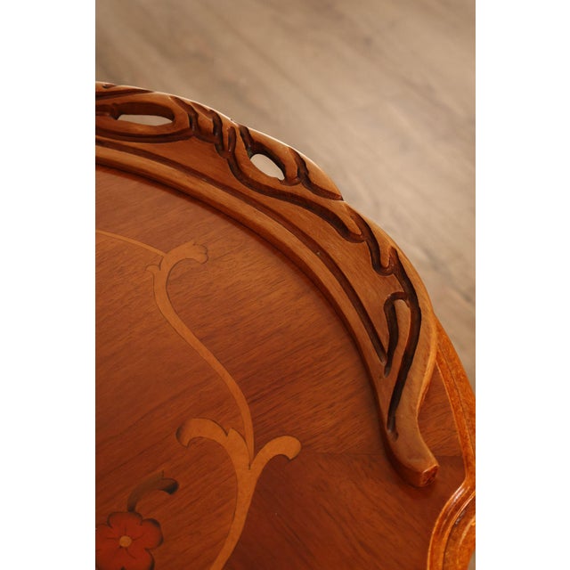 French Louis XV Style Marquetry Inlaid Nightstand For Sale - Image 13 of 18