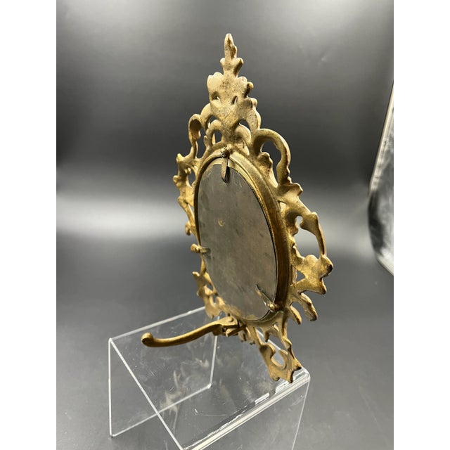 English Vintage Brass Picture Frame For Sale - Image 3 of 12