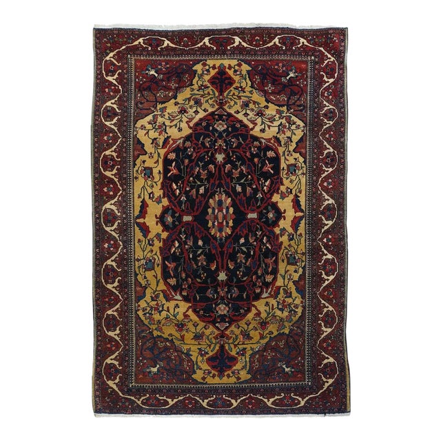 Late 18th Century Antique Farahan Sarouk Rug 4'3'' x 6'8'' For Sale