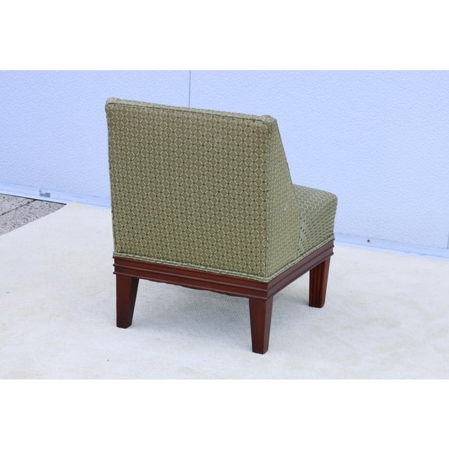 1940's Tommi Parzinger Mahogany Slipper Chair For Sale - Image 13 of 18