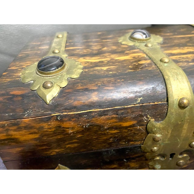 Rare! 19th Century Victorian Letter Box Crafted From Exotic Coromandel Wood For Sale - Image 10 of 18
