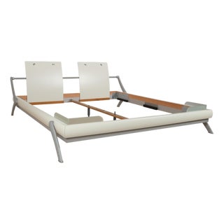 White Wooden Bed from Hülsta For Sale
