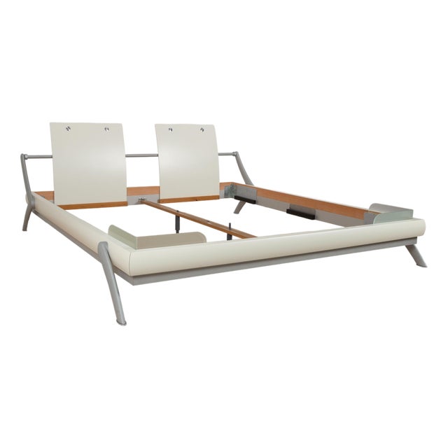 White Wooden Bed from Hülsta For Sale