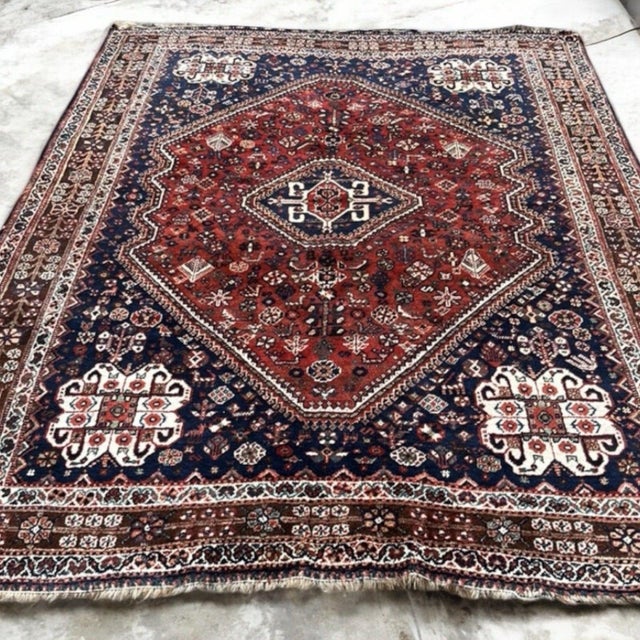 Large Vintage Knotted Rug For Sale - Image 16 of 16