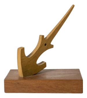 Scandinavian Modern Teak Anchor Sculpture by Johnny Mattsson, 1950s