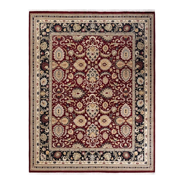 Red Mogul, One-of-a-Kind Hand-Knotted Area Rug in Red, 8' 1" x 10' 3" For Sale - Image 8 of 8