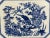 Oriental Blue & White Transfer Ironstone Platter for your consideration. The platter measures approx. 11 3/8 inches X 13...