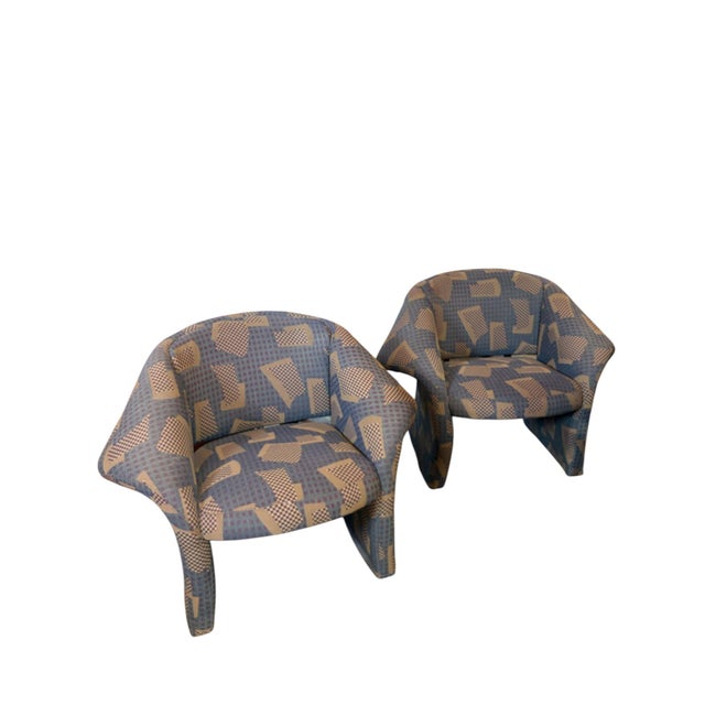 Postmodern Pair Post Modern Sculptural Ribbon Lounge Chairs, 1980 For Sale - Image 3 of 9