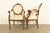 Karges Style French Regency Louis XVI Carved Mahogany and Gold Gilt Armchairs, Pair For Sale In South Bend - Image 6 of 14