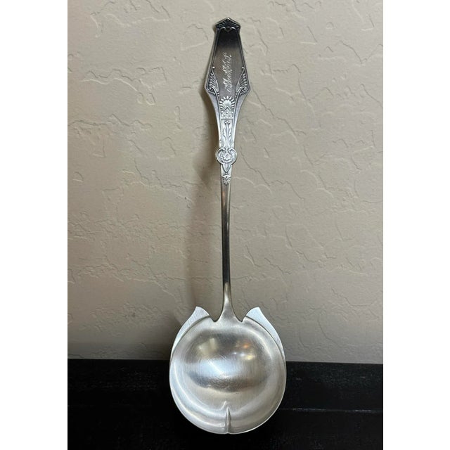 Late 19th Century 19th Century Aesthetic Pattern Silverplate Soup Gravy Ladle For Sale - Image 5 of 12