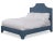 Modern Kit California King Bedframe, Navy Linen For Sale - Image 3 of 4