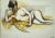 Nude is a drawing in china ink and watercolor realized by Leo Guida in the 1970s. Good condition. Leo Guida (1992 - 2017)....