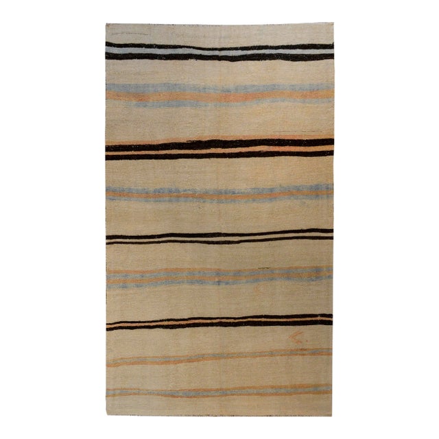 Vintage Turkish Cotton Kilim Rug For Sale