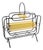 Mathieu Matégot Mid-Century Black, Yellow Lacquered Metal Magazine Holder For Sale