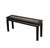 Distressed Rustic Black Lacquer Rattan Narrow Wood Bench Table For Sale - Image 4 of 11