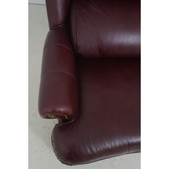 Hancock & Moore Burgundy Leather Loveseat Sofa For Sale In Philadelphia - Image 6 of 18