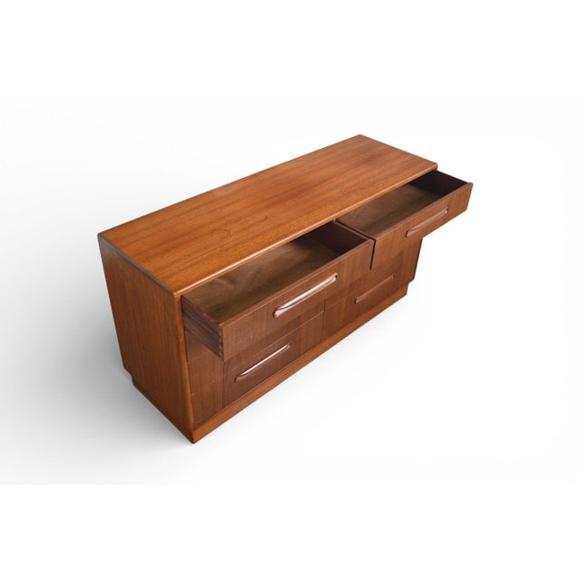 G Plan Mid 20th Century G Plan Fresco Eight Drawer Double Dresser in Teak For Sale - Image 4 of 9