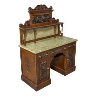 Victorian Mahogany Washstand, 1890s For Sale