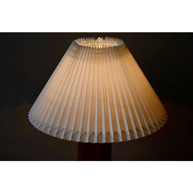 Brutalist Danish Hand-Carved Teak Table Lamp, 1960s For Sale - Image 9 of 11