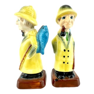 Mid Century 1960's Japan Fisherman Salt and Pepper Shakers, a Pair For Sale