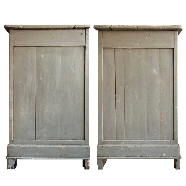 Gray 19th Century French Painted Buffet Cabinet - Gray For Sale - Image 8 of 9