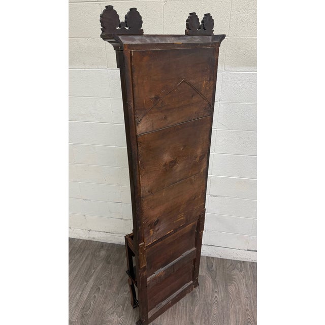 Antique Victorian Eastlake Hall or Entry Pier Mirror With Tennessee Red Marble For Sale - Image 12 of 14