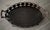 Late 20th-Century Regency-Inspired Iron & Steel Scallop Shell Centerpiece Gallery Oval Tray For Sale In Austin - Image 6 of 16