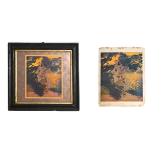 Early 20th Century Art Deco Antique Maxfield Parrish Prints “Pierrot’s Serenade” Circa 1920 - A Pair, Framed