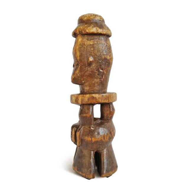 Mid 20th Century Vintage African Colonial Wood Figure For Sale - Image 5 of 9