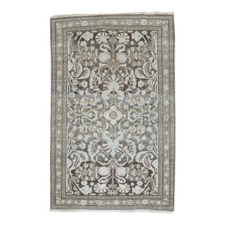 Early 20th Century Zabihi Collection Brown Persian Malayer Rug - 4'5" x 6'5" For Sale
