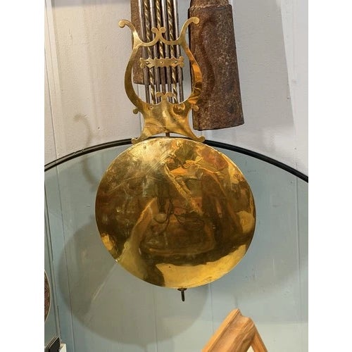 Antique Brass Wall Mount Comtoise Clock Marked Camps a Monein For Sale - Image 10 of 12