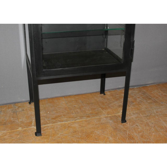 Black Lacquered Iron Display Case, 1950 For Sale - Image 11 of 16