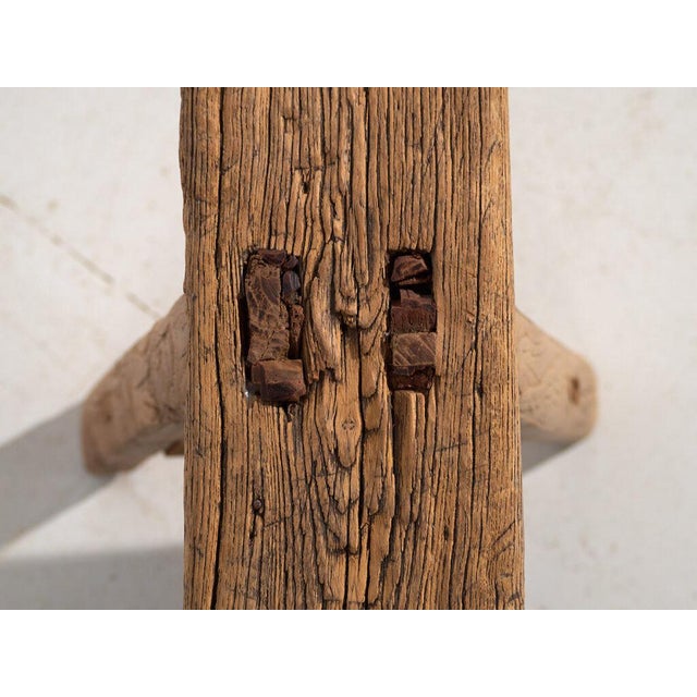 Antique Chinese Wooden Bench For Sale - Image 4 of 9