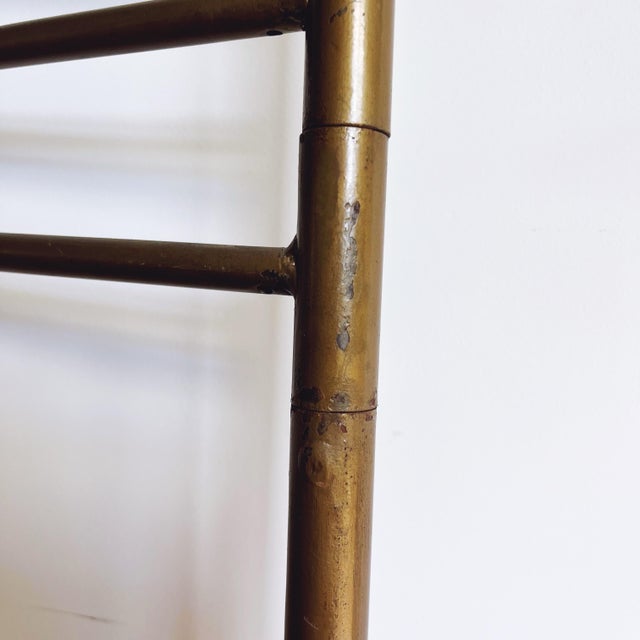 1960s Vintage Bronze Painted Iron Towel Rack For Sale - Image 5 of 5