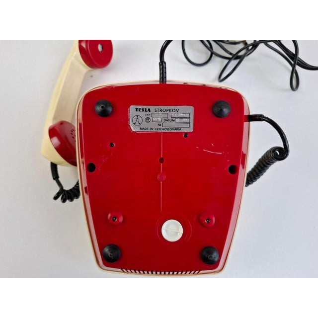 Gold Vintage Tesla Stropkov BS10 Rotary Telephone, Czechoslovakia, 1987 For Sale - Image 8 of 18