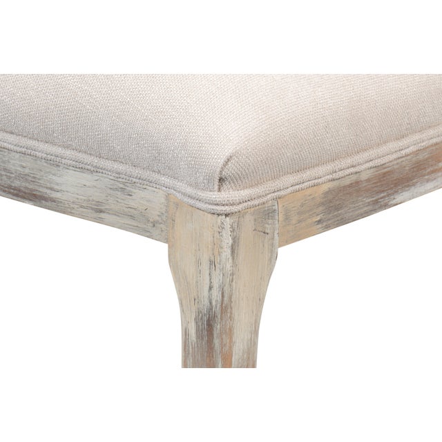 Wood Cane Back Dining Chairs in Gray Oak with Taupe Seats, Sets of 2 For Sale - Image 7 of 11