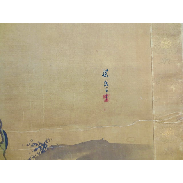 Japanese 18th Century Japanese Zen Ink Painting For Sale - Image 3 of 9