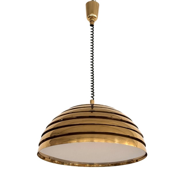 Mid-Century Modern Brass Pendant Light by Vereinigte Werkstätten from Vereinigte Werkstätten Collection, 1960s For Sale
