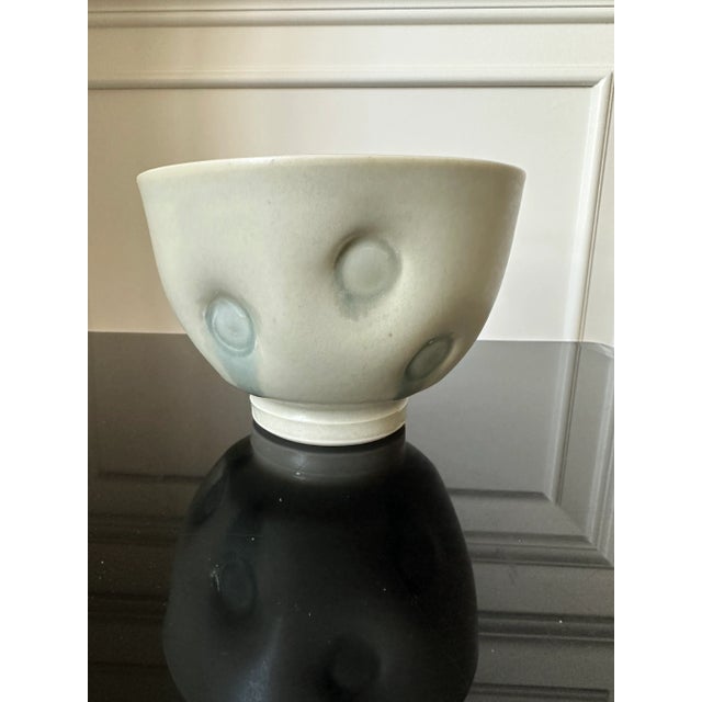 1990s Vintage 1990’s Signed Hand Embossed Ceramic Bowl For Sale - Image 5 of 12