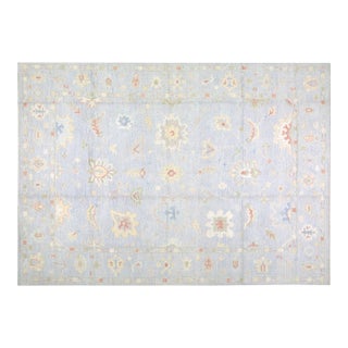 Turkish Oushak Hand Knotted Wool Rug, 5'x7' For Sale