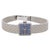 Vintage Omega Geneve Ladies 18k White Gold Blue Dial Square Mesh Bracelet Watch For Sale - Image 12 of 15